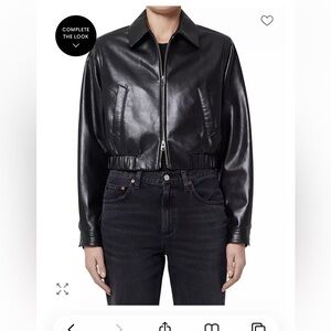 AGOLDE X Shoreditch Ski Club Essie Leather Jacket NWT S